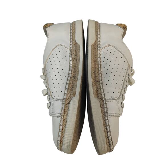 Dolce Vita Women's Sz 10 Morris Sneakers White Perforated Cheetah Espadrille - Picture 7 of 10